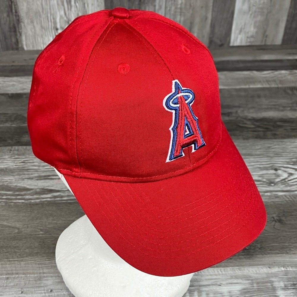 OC Sports Los Angeles Angels MLB Youth Baseball Cap Red Adjustable Hat
